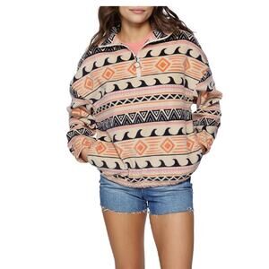 O'Neill Ladies Half Zip Print Fleece Hoodie size XXL